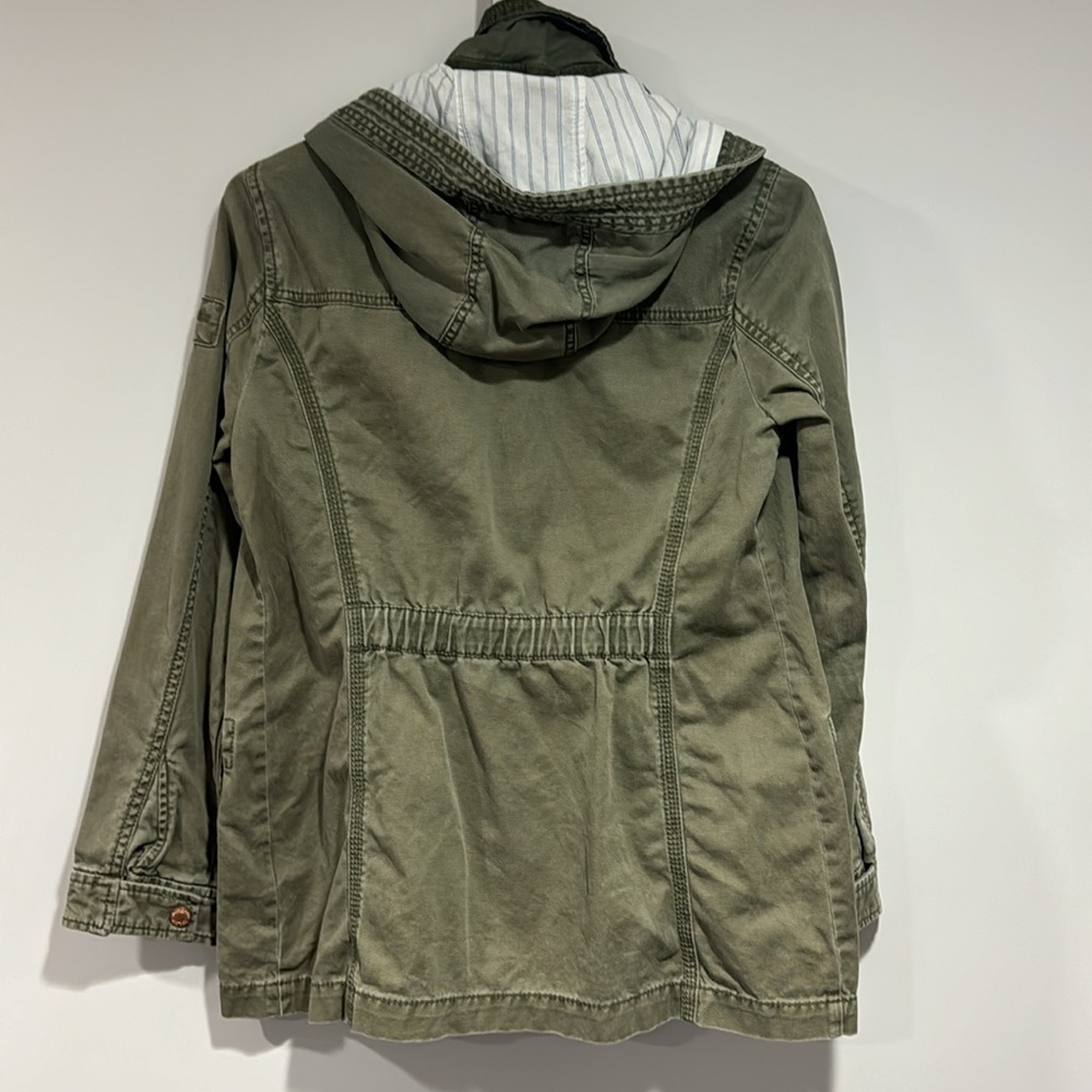 Abercrombie & Fitch Army Green Lightweight Jacket Girls Size 13/14 - Picture 2 of 4